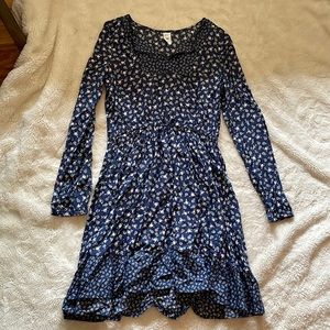 Girls navy floral dress